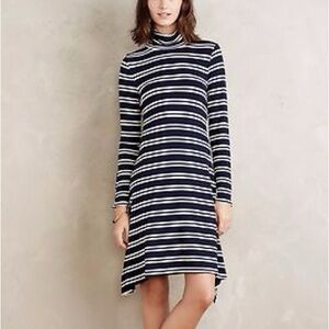 MAEVE TURTLENECK STRIPED DRESS